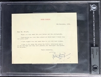 Peter Cushing Typed Signed Letter on Personal Letterhead (Beckett/BAS Encapsulated)