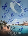 Star Wars: Multi-Signed 11" x 14" Rogue One Photo w/ Jones, Luna, & More! (12 Sigs)(SWAU LOA)