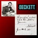 Abraham Lincoln Handwritten & Signed Endorsement as President (Beckett/BAS LOA)