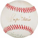 Roger Maris & Mickey Mantle Signed OAL Baseball with Rare Maris Sweet Spot Autograph (PSA/DNA)