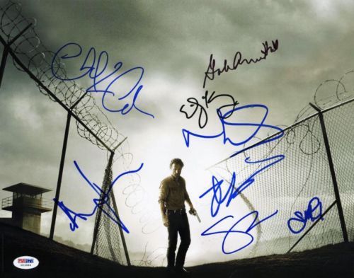 "The Walking Dead" Cast Signed 11" x 14" Photo with 8 Signatures (PSA/DNA)