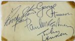 The Beatles: Graded MINT 9 Signed Album Page (PSA/DNA)