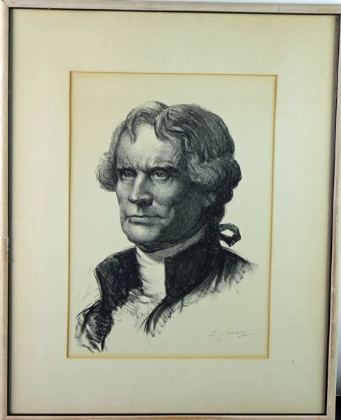 Thomas Jefferson Limited Edition Lithograph By S.J. Woolf!