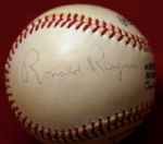 Ronald Reagan & George Bush Rare Dual Signed ONL Baseball (PSA/DNA)