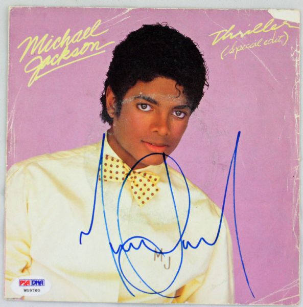 Michael Jackson Signed Ultra-Rare "Thriller" Special Edit 45 Album (PSA/DNA)