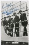 The Beatles: Vintage Paul McCartney, George Harrison & Ringo Starr c. 1963 Signed 3.5" x 5.5" Cardstock Photo (PSA/DNA)