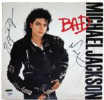 Michael Jackson & Michael Jordan Ultra Rare Dual Signed "Bad" Album (UDA & PSA/DNA)