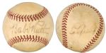 Babe Ruth & Lou Gehrig Dual Signed OAL (Harridge) Baseball (PSA/DNA)