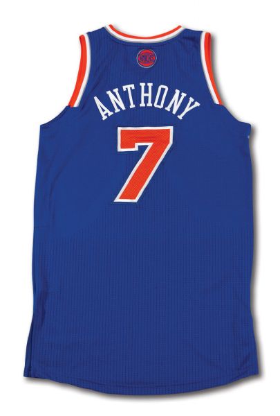 Carmelo Anthony Game Used 2012/13 New York Knicks Jersey (Mears)