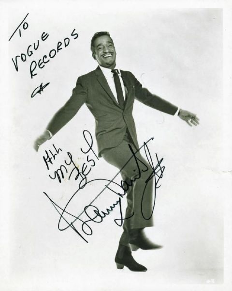 Sammy Davis Jr. Superb Signed & Inscribed Vintage 8" x 10" B&W Photo (PSA/DNA)