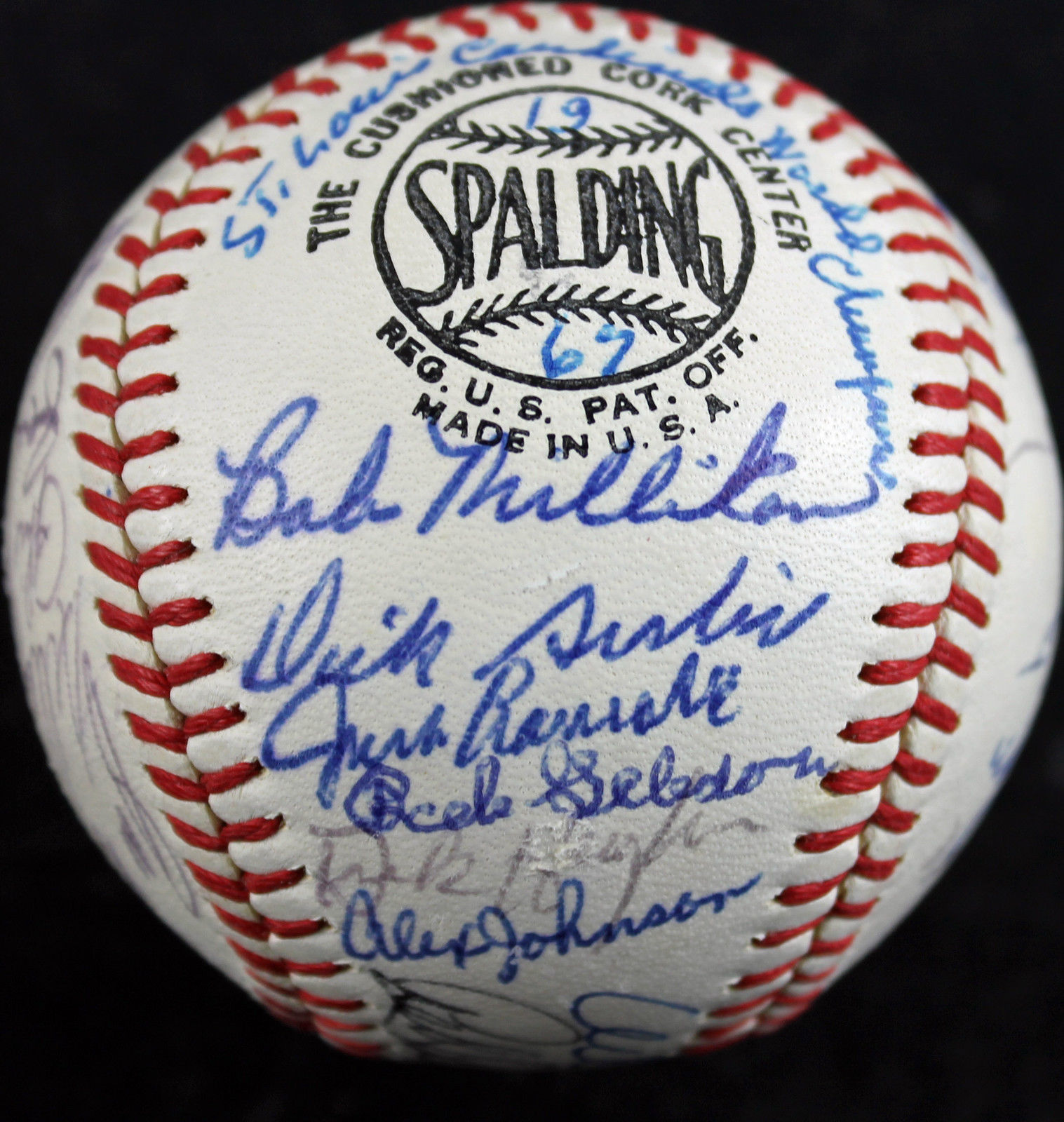 Lot Detail - World Series Champion 1967 St. Louis Cardinals Team Signed ONL Baseball w/ 27 ...