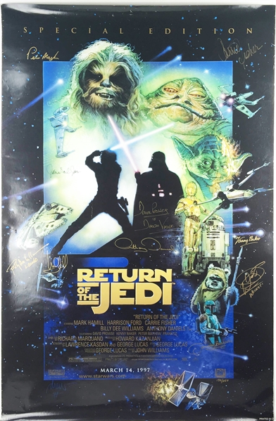 "Star Wars: Return of the Jedi" Signed Limited Edition 27" x 40" Movie Poster with 10 Signatures Inc. Fisher, Jones, etc. (PSA/DNA Guaranteed)