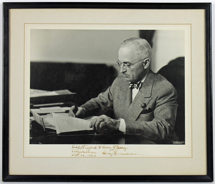 President Harry Truman Signed & Framed 11" x 14" B&W Photo (PSA/DNA)