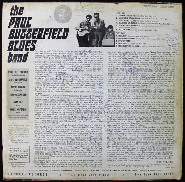 The Paul Butterfield Blues Band Signed Album w/ 6 Signatures (PSA/DNA)