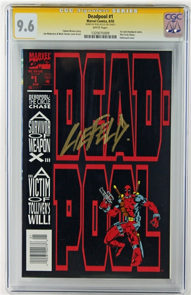 Deadpool: Rob Leifeld Signed Deadpool #1 Comic Book (CGC 9.6)