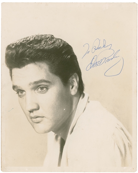 Elvis Presley Superb Signed 8" x 10" B&W Portrait Photograph (PSA/DNA & Epperson/REAL)