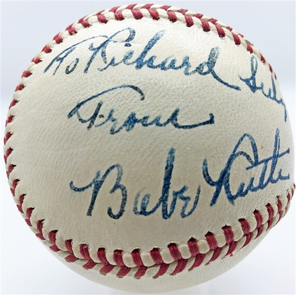 Babe Ruth Single Signed OAL Baseball w/One of The Finest Ruth Autographs in The Hobby! (JSA)