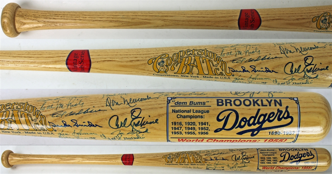 Dodgers Greats Signed Commemorative Baseball Bat (42 Sigs!)(PSA/DNA & JSA)