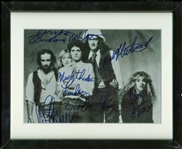 Fleetwood Mac ULTRA-RARE Signed 7" x 9" Black & White Photograph w/ 5 Signatures! (PSA/DNA)