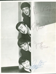 The Beatles: Group Signed 8" x 10" Black & White Promotional Photograph w/ All Four Members! (PSA/DNA)