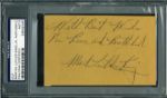 Martin Luther King Jr. Signed 2.5" x 3.5" Album Page w/ Rare "For Peace and Brotherhood" Inscription! (PSA/DNA)