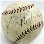 Babe Ruth & Lou Gehrig Exceptional Dual Signed ONL Baseball w/ RARE Dual Display! (JSA)