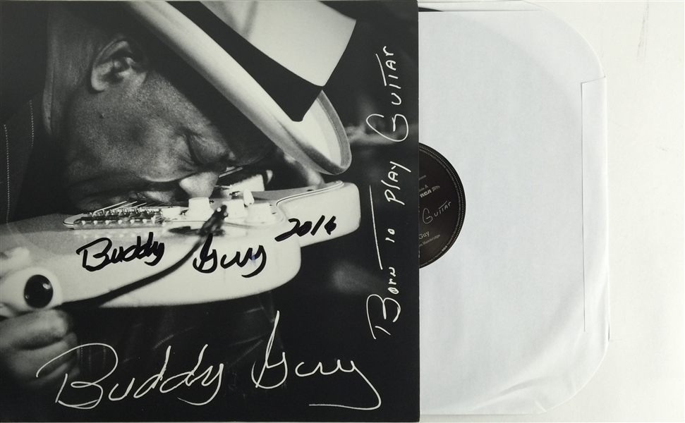 Buddy Guy Signed "Born To Play Guitar" Record Album (PSA/JSA Guaranteed)