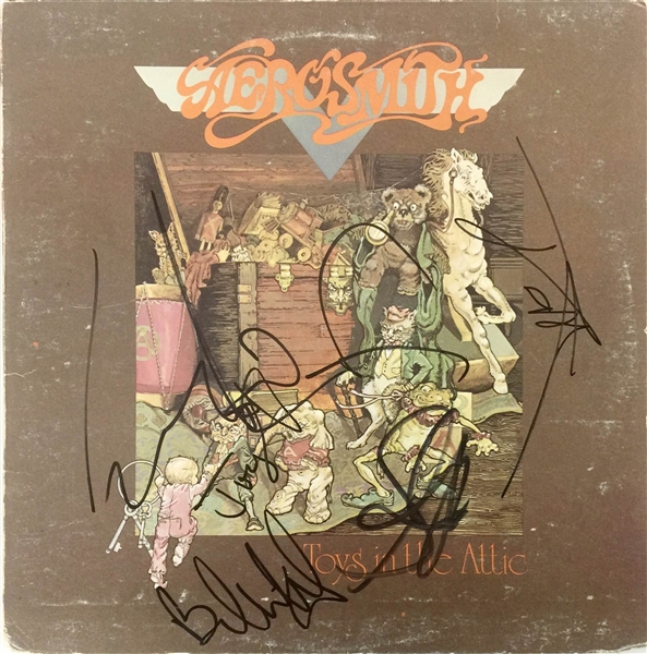 Aerosmith Group Signed "Toys in the Attic" Album Cover (PSA/JSA Guaranteed)