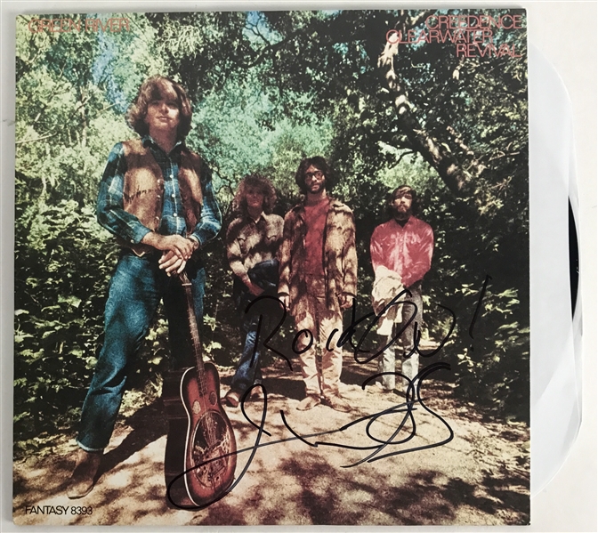 CCR: John Fogerty Rare Signed "Green River" Record Album (TPA Guaranteed)