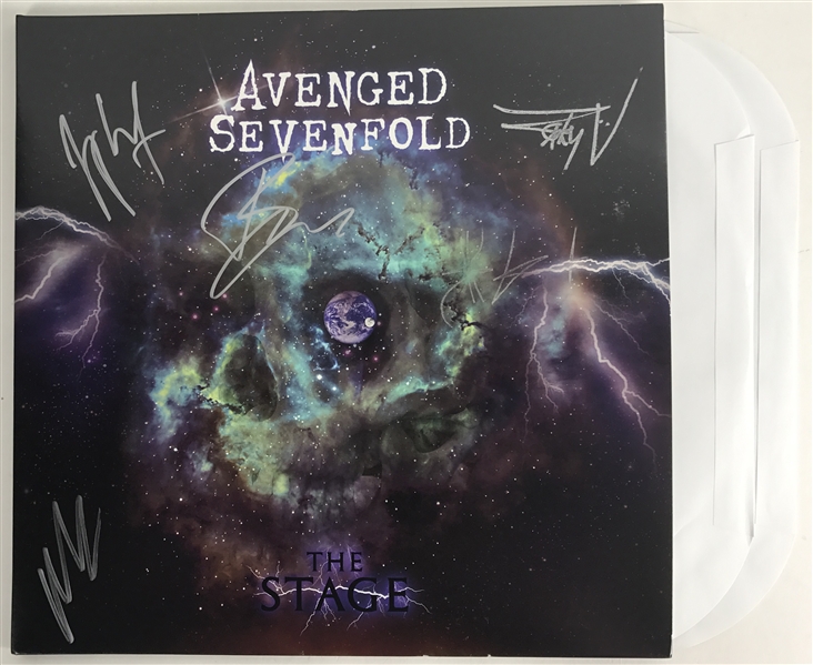 Avenged Sevenfold Group Signed "The Stage" Record Album (TPA Guaranteed)