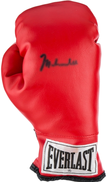 Muhammad Ali Signed Red Everlast Boxing Glove (TPA Guaranteed)