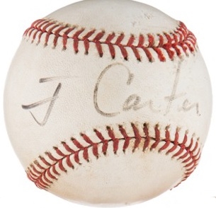 Jimmy Carter Signed OAL Baseball (TPA Guaranteed)