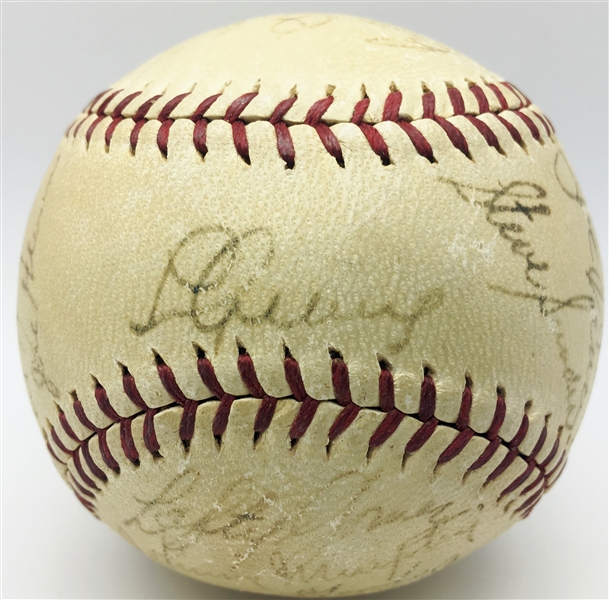 1938 WS Champion NY Yankees Multi-Signed Baseball w/ Gehrig & Others (TPA Guaranteed)