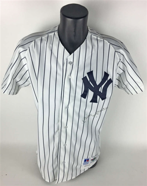 Mickey Mantle Signed 1992 NY Yankees Old Timers Jersey (JSA)