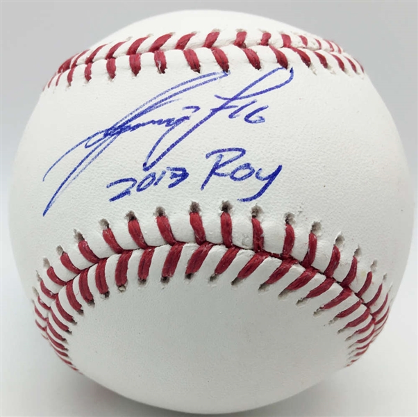 Jose Fernandez Signed OML Manfred Baseball w/ "2013 ROY" Inscription (MLB & Fanatics)