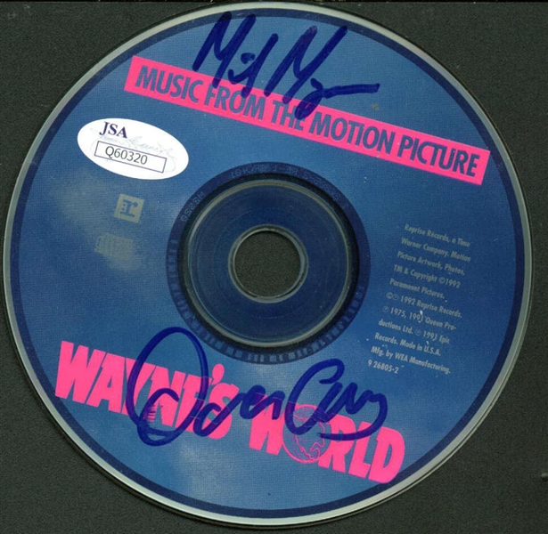 Waynes World: Mike Myers & Dana Carve Signed CD (JSA)