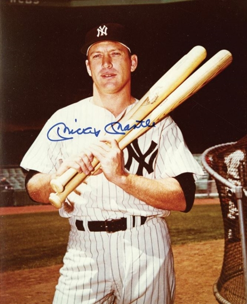 Mickey Mantle Signed 8" x 10" Color Photograph (TPA Guaranteed)