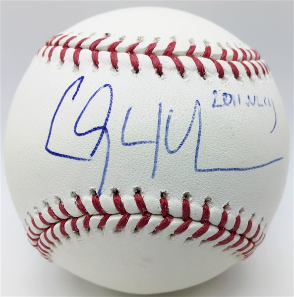 Clayton Kershaw Signed OML Baseball w/ "2011 NLCY" Inscription (TRISTAR)