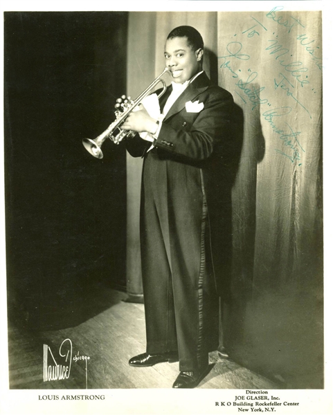 Louis Armstrong Signed & Inscribed 8" x 10" Publicity Photo w/ "Satch" Inscription (BAS/Beckett)
