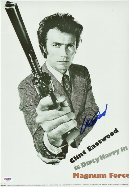 Clint Eastwood Signed 11" x 17" Dirty Harry Poster Style Print (PSA/DNA)