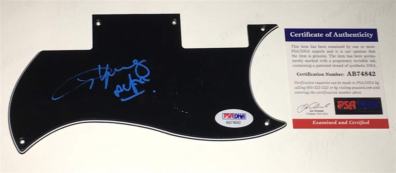 AC/DC: Angus Young Signed Epiphone SG Style Pick Guard (PSA/DNA)