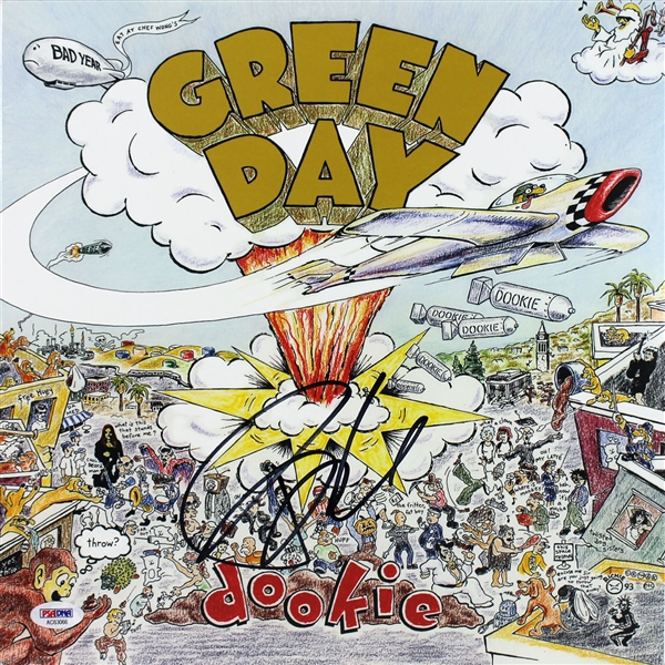 Green Day: Billie Joe Armstrong Signed "Dookie" Album Cover (PSA/DNA)
