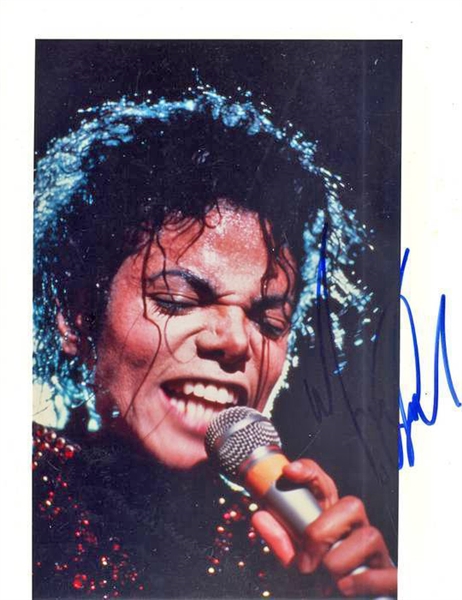 Michael Jackson In-Person Signed 8" x 10" Color Photo (Beckett/BAS)