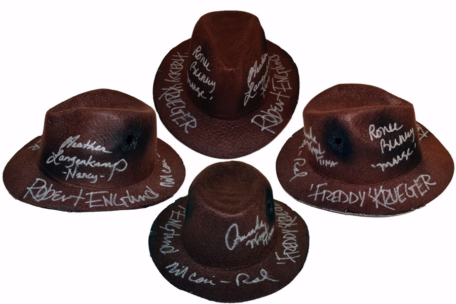 A Nightmare on Elm Street Cast Signed Freddy Kruger Style Hat with Englund, Langenkamp, etc. (ASI & Beckett/BAS Guaranteed)