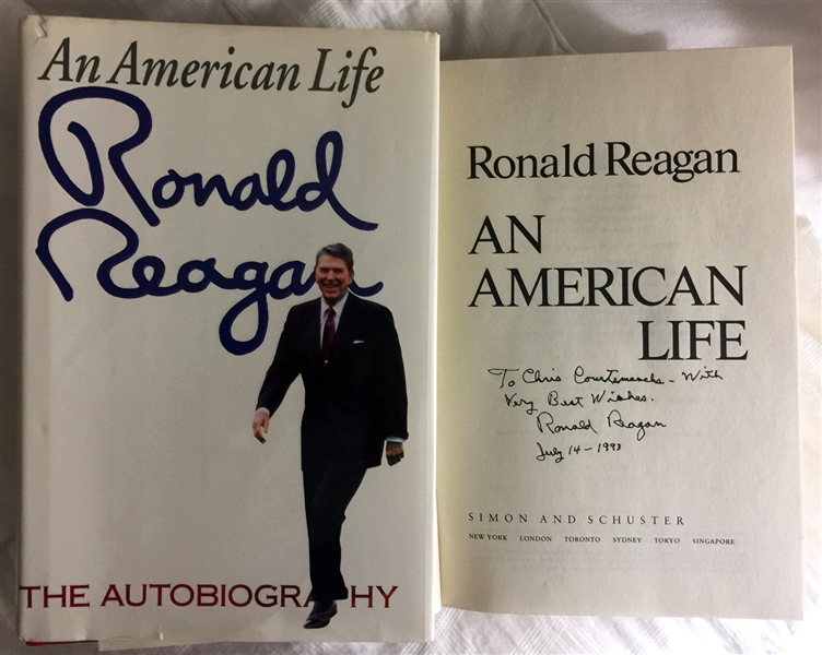 President Ronald Reagan Unique Signed & Inscribed "An American Life" Book with EXACT Signing Proof! (Beckett/BAS Guaranteed)