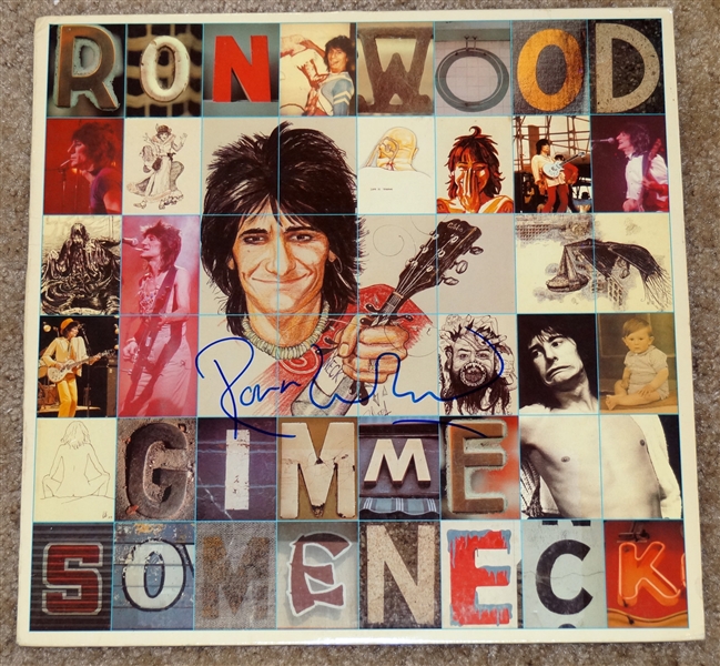 The Rolling Stones: Ronnie Wood Signed "Gimme Some Neck" Record Album (Beckett/BAS Guaranteed)