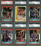 1986 Fleer Basketball Complete Signed Set - 143 Autographed Cards - Including Jordan Rookie, Stern Checklist, etc. (PSA/DNA Encapsulated)