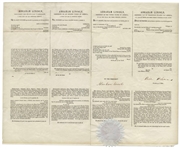 Abraham Lincoln ULTRA-RARE Impressive Signed Presidential Ships Paper (PSA/DNA)