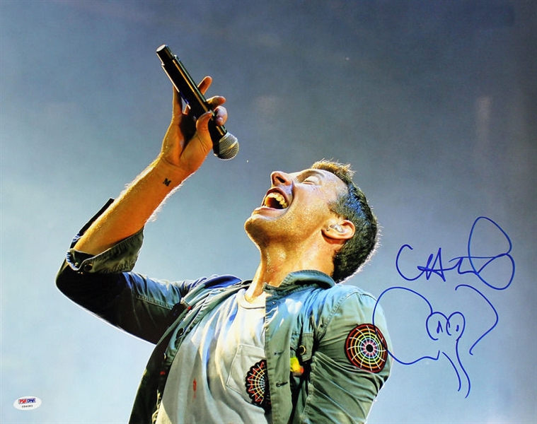 Coldplay: Chris  Martin Signed 16" x 20" Photo (PSA/DNA)