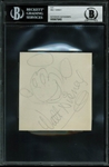 Walt Disney Incredibly Rare Hand Drawn & Signed Mickey Mouse Portrait Sketch! (Beckett/BAS Encapsulated)